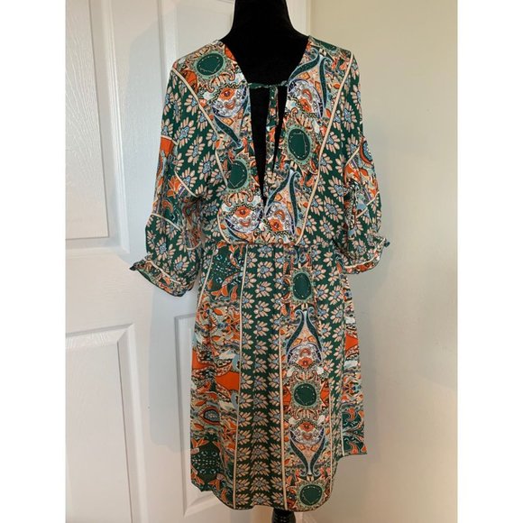 Boho Print Tie Back Dress - Picture 7 of 7